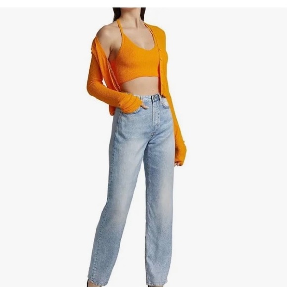 NWT RAG & BONE Soleil Stretch Ribbed Bra Top reg $150 size large - Picture 3 of 12